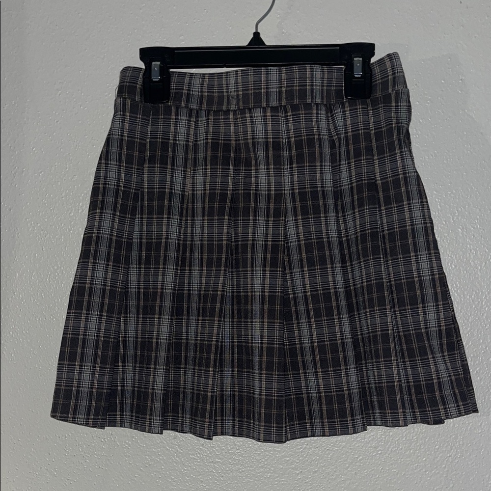 Joe Benbasset Plaid Mini Skirt in Black and Gray